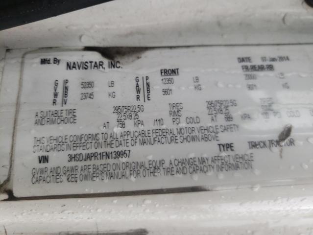 3HSDJAPR1FN139957 International Prostar 2015. Фото: 9