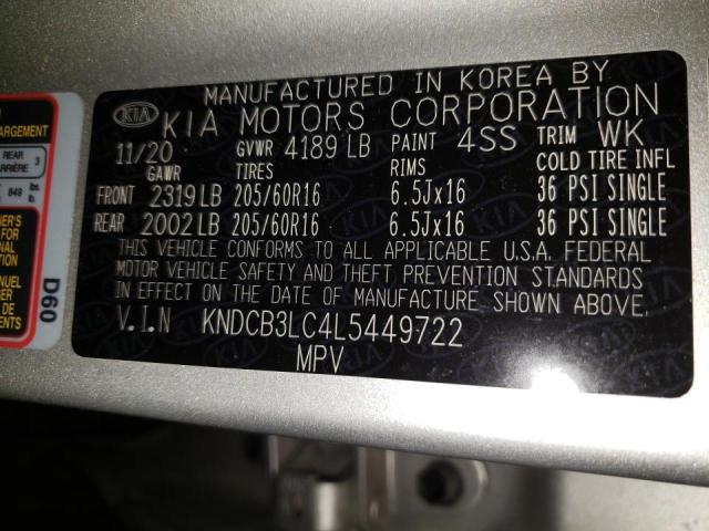 2020 KIA NIRO LX KNDCB3LC4L5449722