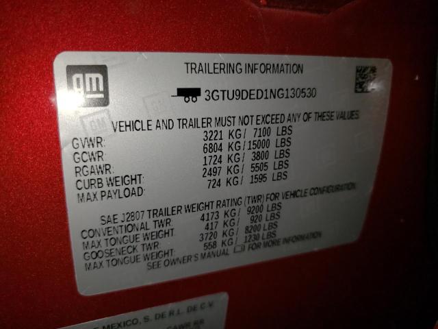 2022 GMC SIERRA 3GTU9DED1NG130530