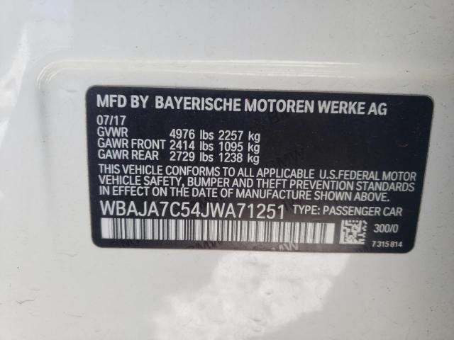 2018 BMW 530 XI WBAJA7C54JWA71251
