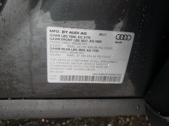 2021 AUDI E-TRON SPO WA13ABGE1MB041023