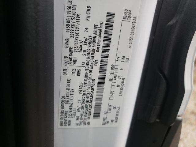 1FBAX2CM3JKA97845 Ford Transit T-350