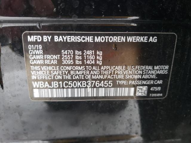 2019 BMW 530XE WBAJB1C50KB376455