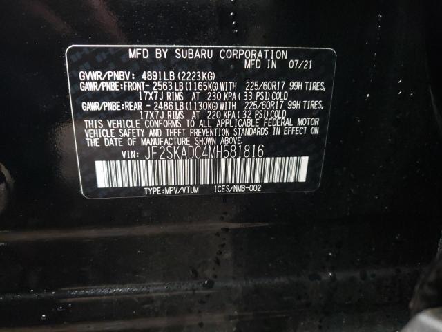 2021 SUBARU FORESTER JF2SKADC4MH581816