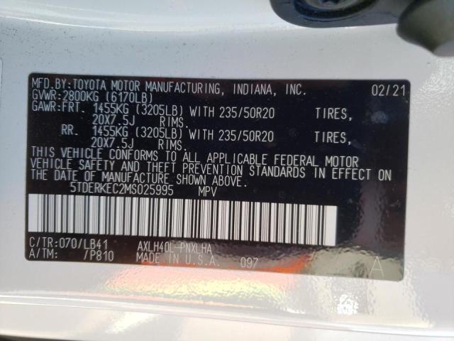 2021 TOYOTA SIENNA LIM 5TDERKEC2MS025995