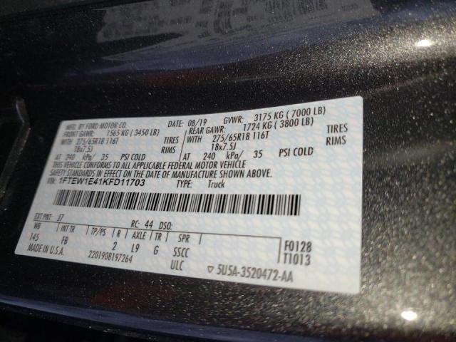 2019 FORD F-150 1FTEW1E41KFD11703