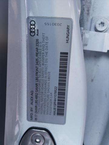 2017 AUDI S3 PREMIUM WAUB1GFF4H1078522