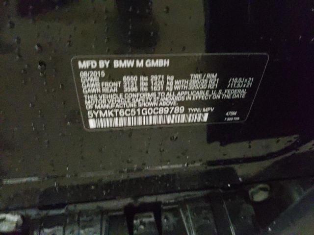 2016 BMW X5 M 5YMKT6C51G0C89789