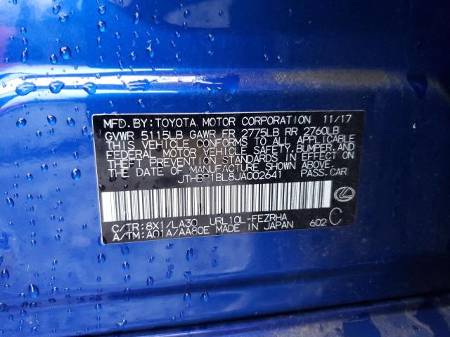 2018 LEXUS GS-F JTHBP1BL8JA002641