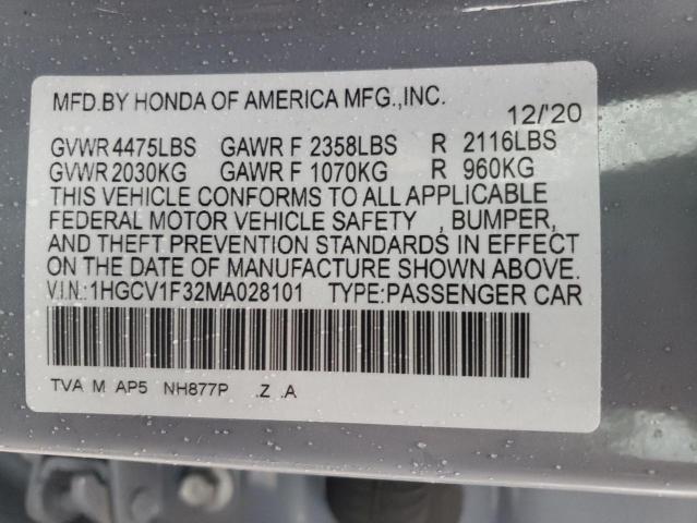 2021 HONDA ACCORD SPO - 1HGCV1F32MA028101