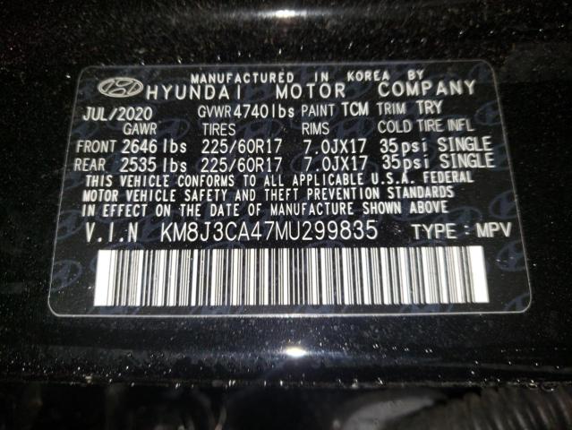 2021 HYUNDAI TUCSON LIM KM8J3CA47MU299835