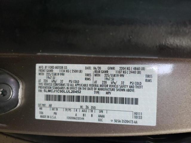 2020 LINCOLN CORSAIR 5LMCJ1C90LUL20452