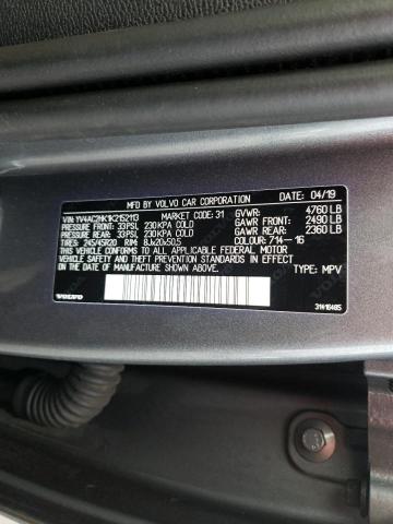 2019 VOLVO XC40 T4 MO YV4AC2HK1K2152113