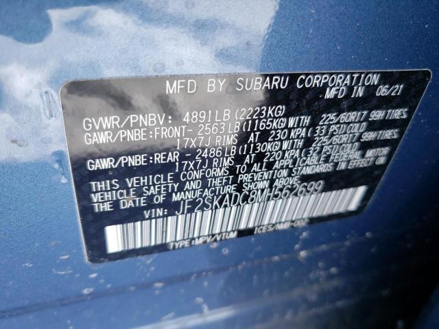 2021 SUBARU FORESTER JF2SKADC8MH562699