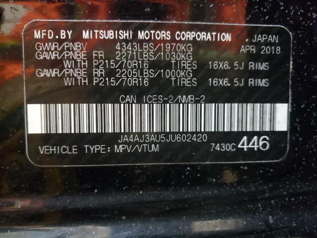 2018 MITSUBISHI RVR SE JA4AJ3AU5JU602420