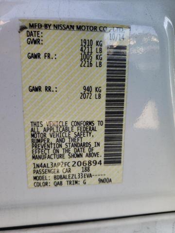 2015 NISSAN ALTIMA 2.5 - 1N4AL3AP2FC206894