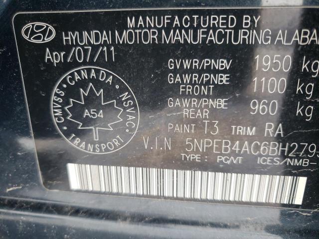 5NPEB4AC6BH279380 Hyundai Sonata Gls 2011. Фото: 9