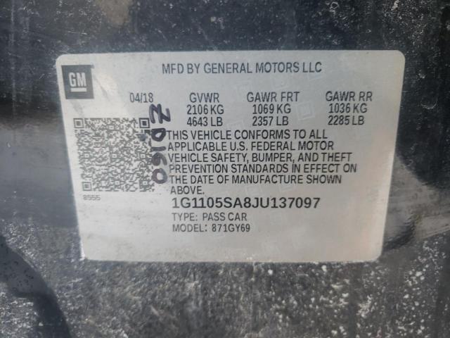 1G1105SA8JU137097 Chevrolet Impala Lt 2018. Фото: 9