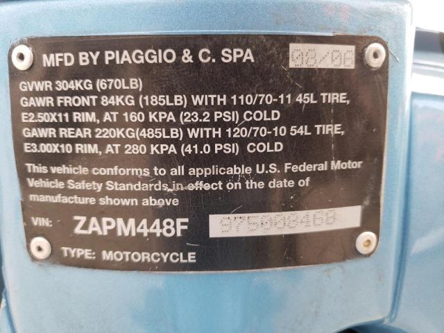 2007 VESPA LX 150 ZAPM448F975008468