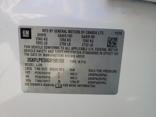 2016 GMC TERRAIN 2GKFLPE38G6195168