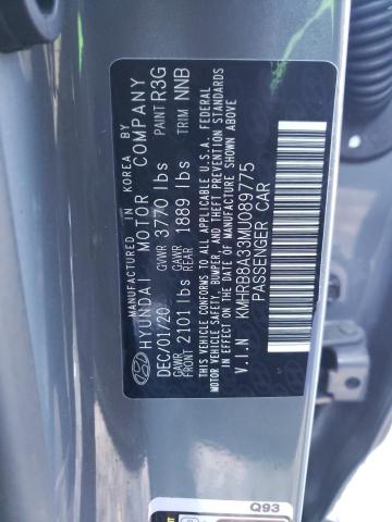 2021 HYUNDAI VENUE SE KMHRB8A33MU089775