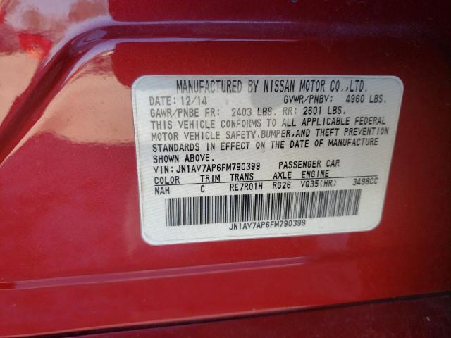 2015 INFINITI Q50 HYBRID JN1AV7AP6FM790399