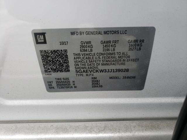 2018 BUICK ENCLAVE AV 5GAEVCKW3JJ139028