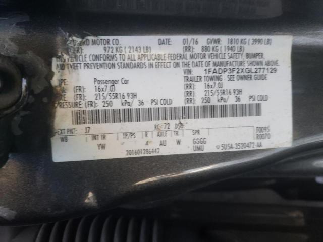 2016 FORD FOCUS SE 1FADP3F2XGL277129