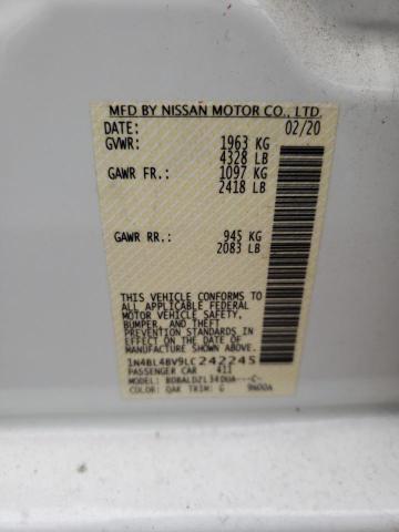 2020 NISSAN ALTIMA S 1N4BL4BV9LC242245