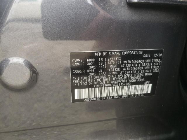 2020 SUBARU ASCENT TOU 4S4WMARDXL3457603