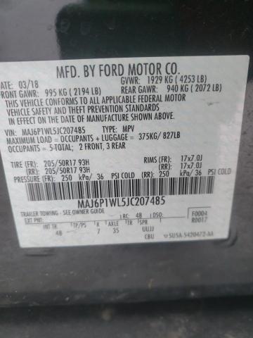 2018 FORD ECOSPORT T MAJ6P1WL5JC207485