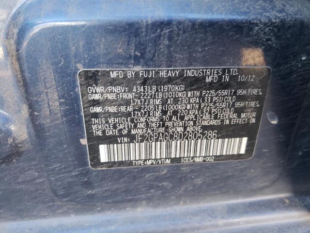 2013 SUBARU XV CROSSTR - JF2GPAGC8D2805286