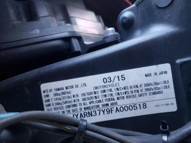 2015 YAMAHA FJ09 C JYARN37Y9FA000518