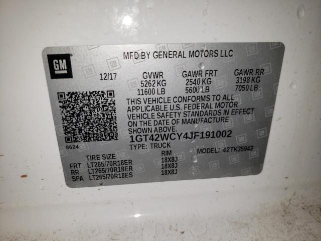 2018 GMC SIERRA K35 1GT42WCY4JF191002