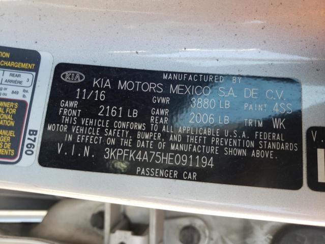 3KPFK4A75HE091194 KIA FORTE LX