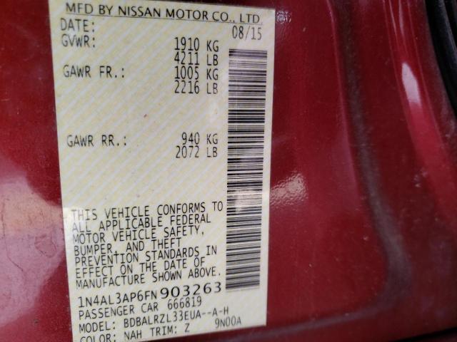 1N4AL3AP6FN903263 Nissan Altima 2.5 2015. Фото: 9