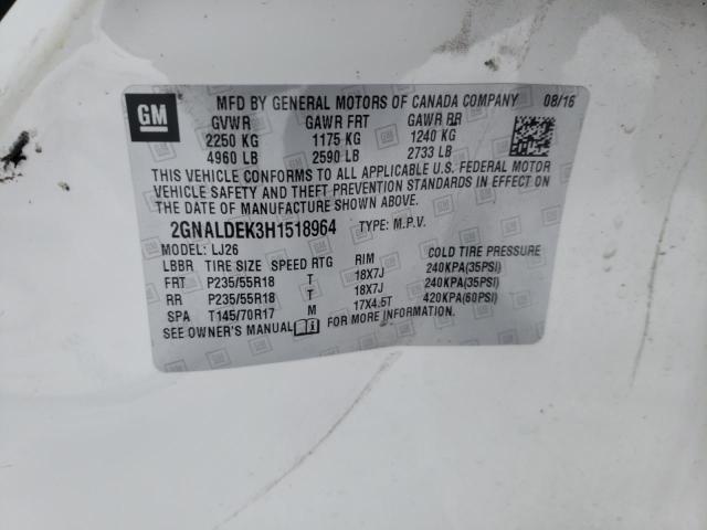 2017 CHEVROLET EQUINOX PR - 2GNALDEK3H1518964