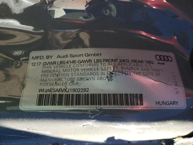 2018 AUDI TT RS WUACSAFVXJ1902282