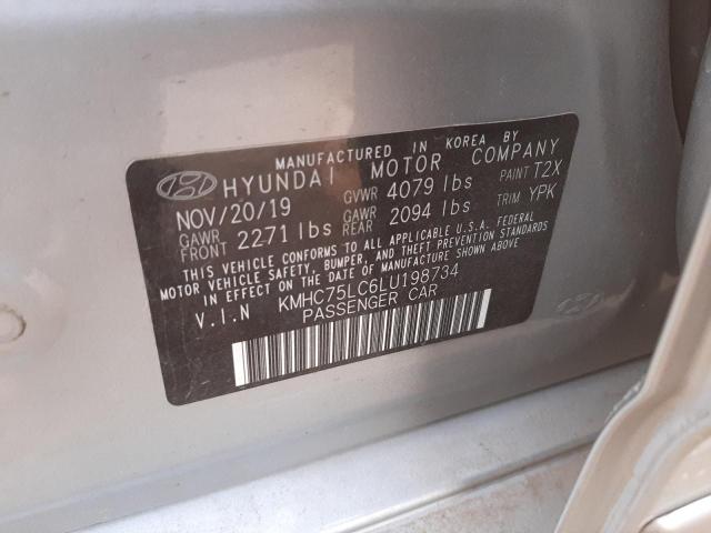 2020 HYUNDAI IONIQ SE KMHC75LC6LU198734