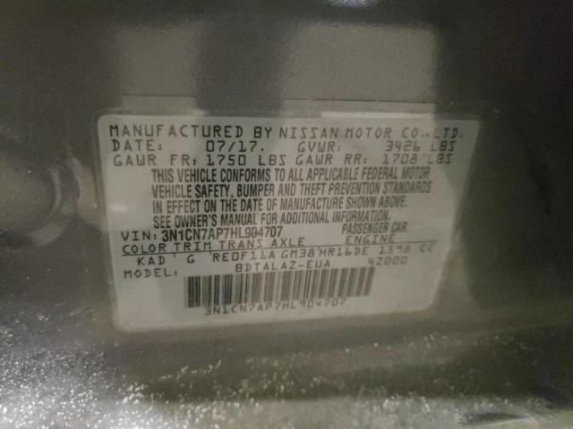 2017 NISSAN VERSA S 3N1CN7AP7HL904707