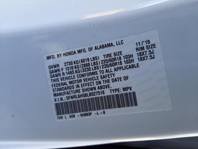 2020 HONDA ODYSSEY EX 5FNRL6H58LB027518