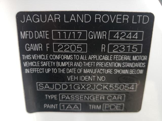 2018 JAGUAR F-TYPE SAJDD1GX2JCK55054