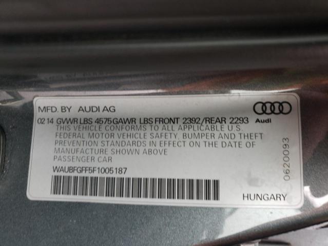 2015 AUDI S3 PREMIUM WAUBFGFF5F1005187