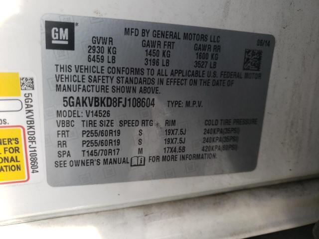 2015 BUICK ENCLAVE 5GAKVBKD8FJ108604