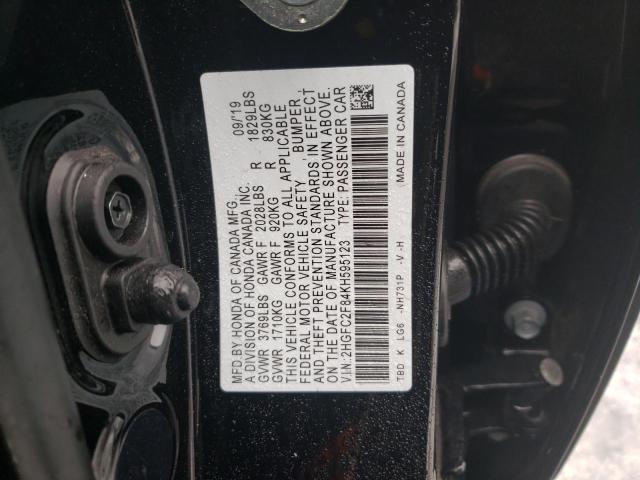 2019 HONDA CIVIC SPOR 2HGFC2F84KH595123