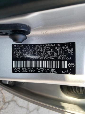 2015 TOYOTA PRIUS JTDKN3DU5F2002316