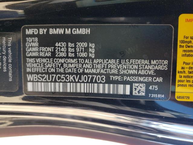 2019 BMW M2 COMPETI WBS2U7C53KVJ07703
