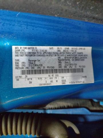 1FAHP3F28CL241936 Ford Focus Se 2012. Фото: 9