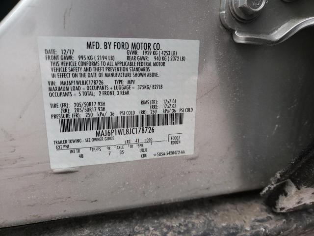 2018 FORD ECOSPORT T MAJ6P1WL8JC178726