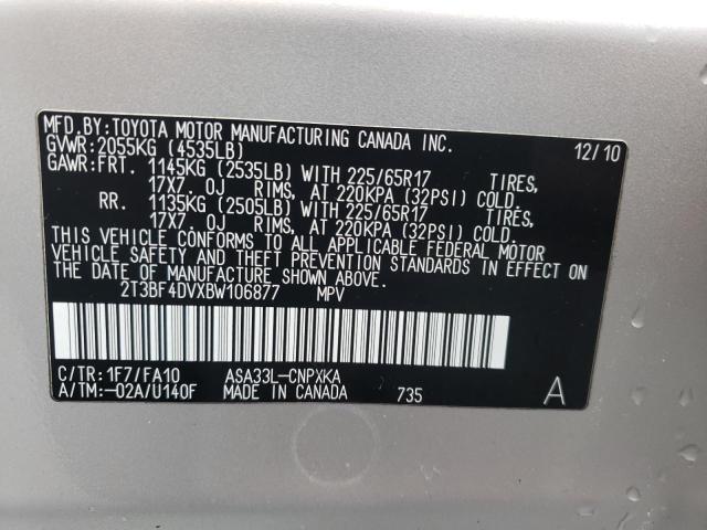 2011 TOYOTA RAV4 - 2T3BF4DVXBW106877